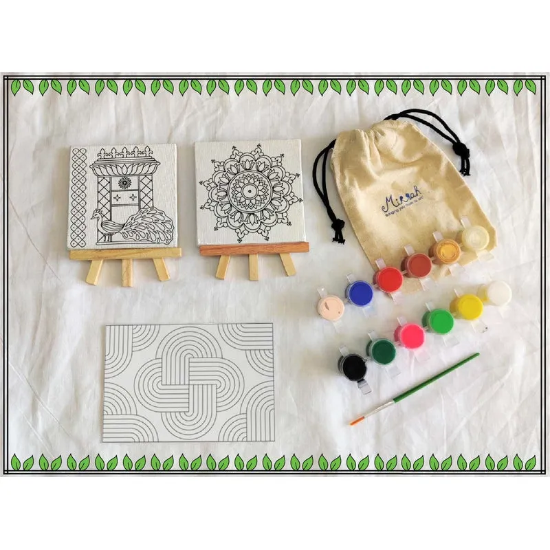 Kolam Miniature Paintings 4 in 1 Gift Box