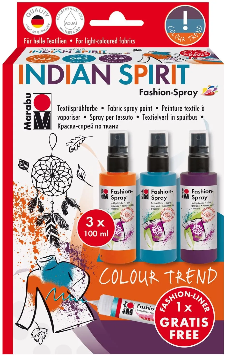Marabu Indian Spirit Fashion Spray Set - MRU 171900082