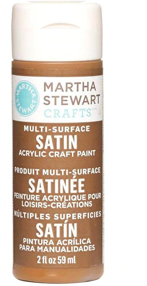 Martha Stewart Multi Surface Paint Satin 2 Oz. Chestnut Brown