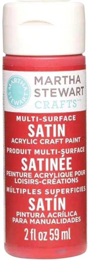 Martha Stewart Multi Surface Paint Satin 2 Oz. Tartan Red