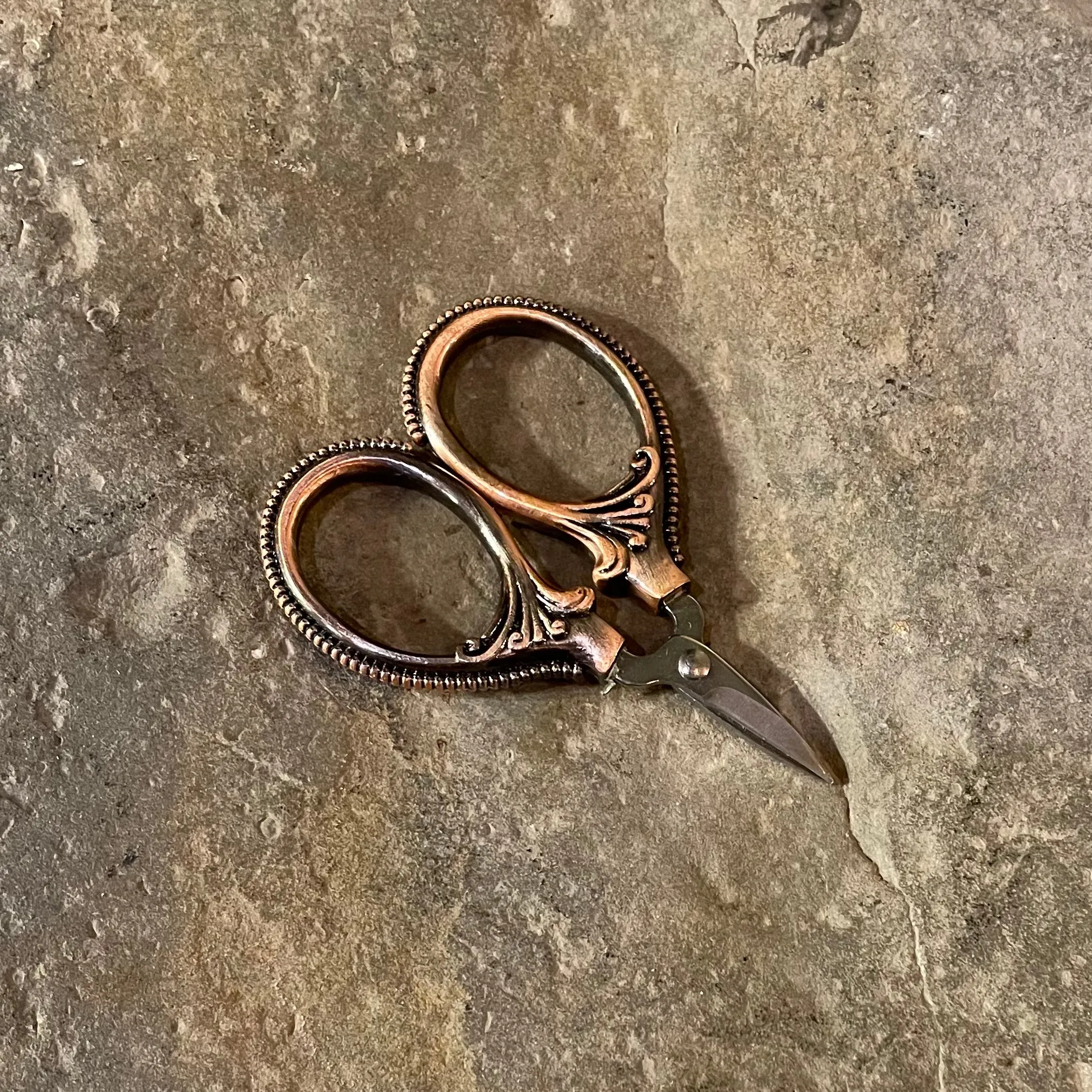 Mini Embroidery Scissors ~ Antique Copper