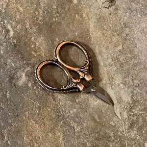 Mini Embroidery Scissors ~ Antique Copper