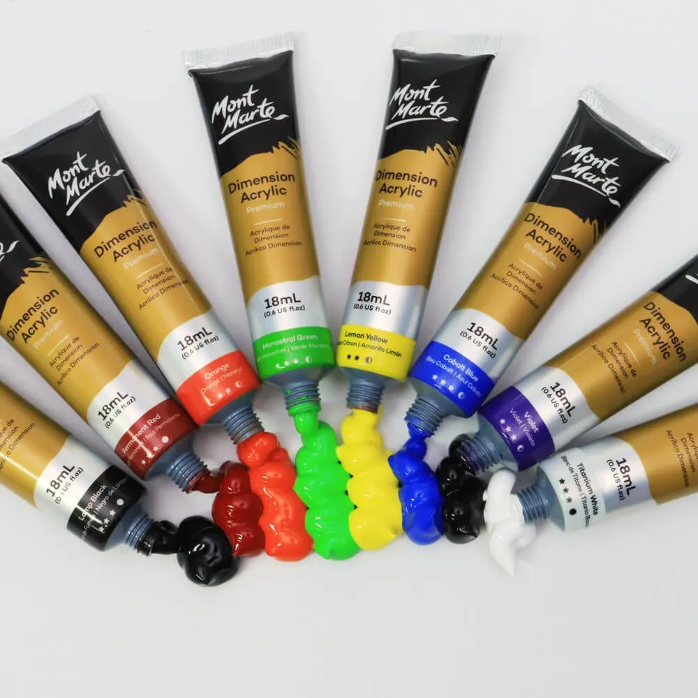 Mont Marte Dimension Acrylic Intro Set 8pc x 18ml