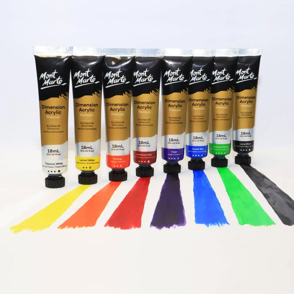 Mont Marte Dimension Acrylic Intro Set 8pc x 18ml