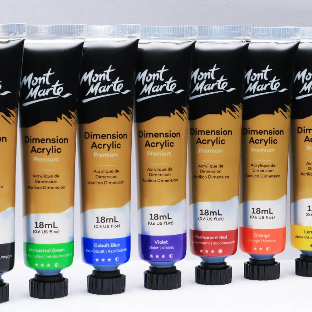 Mont Marte Dimension Acrylic Intro Set 8pc x 18ml