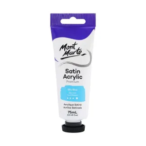 Mont Marte Satin Acrylic Paint Tube 75ml - Sky Blue