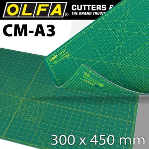 OLFA OLFA CUTTING MAT 300X450MM A3 CRAFT MULTI-PURP MAT CM-A3