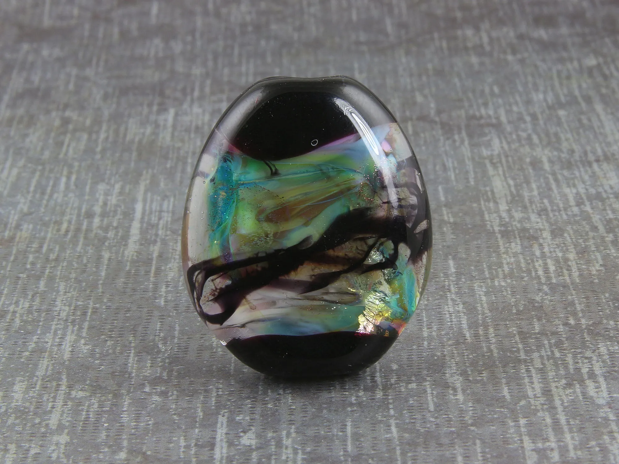 Pastel Abstract Lampwork Focal Bead SRA