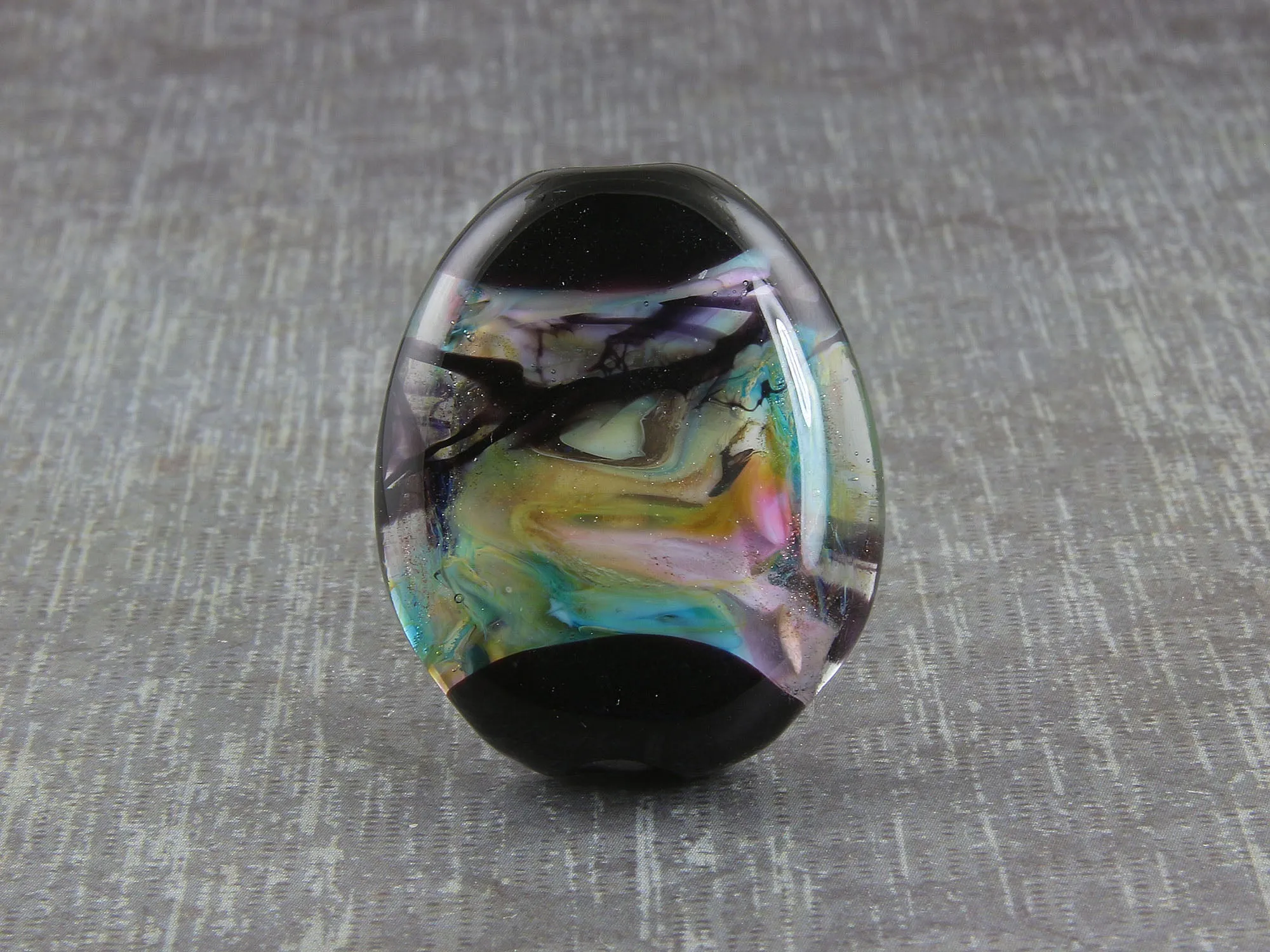 Pastel Abstract Lampwork Focal Bead SRA