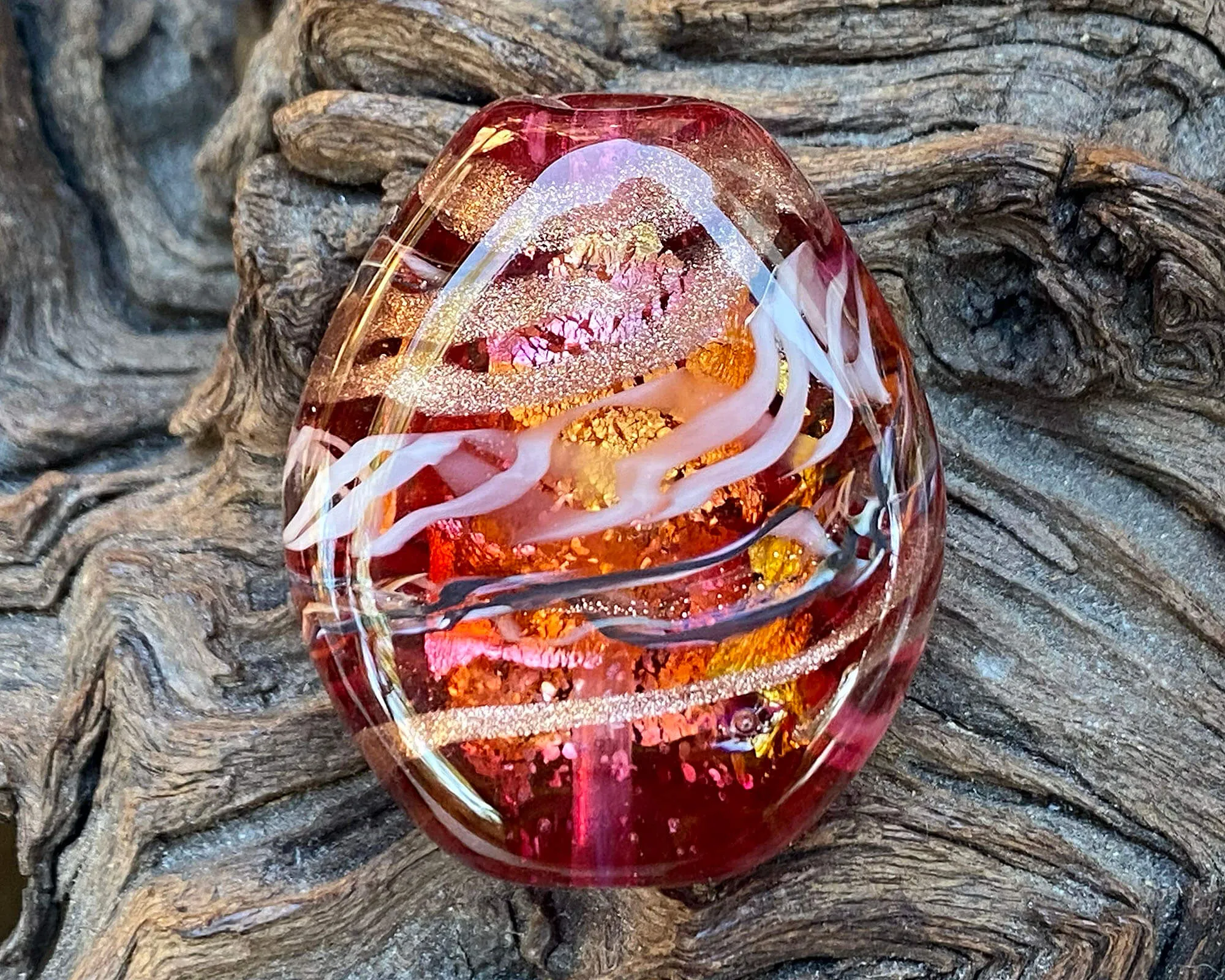 Pink Bling Lampwork Focal Bead SRA