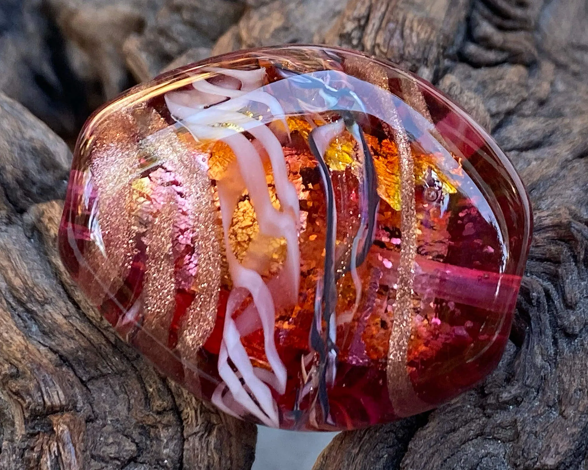 Pink Bling Lampwork Focal Bead SRA