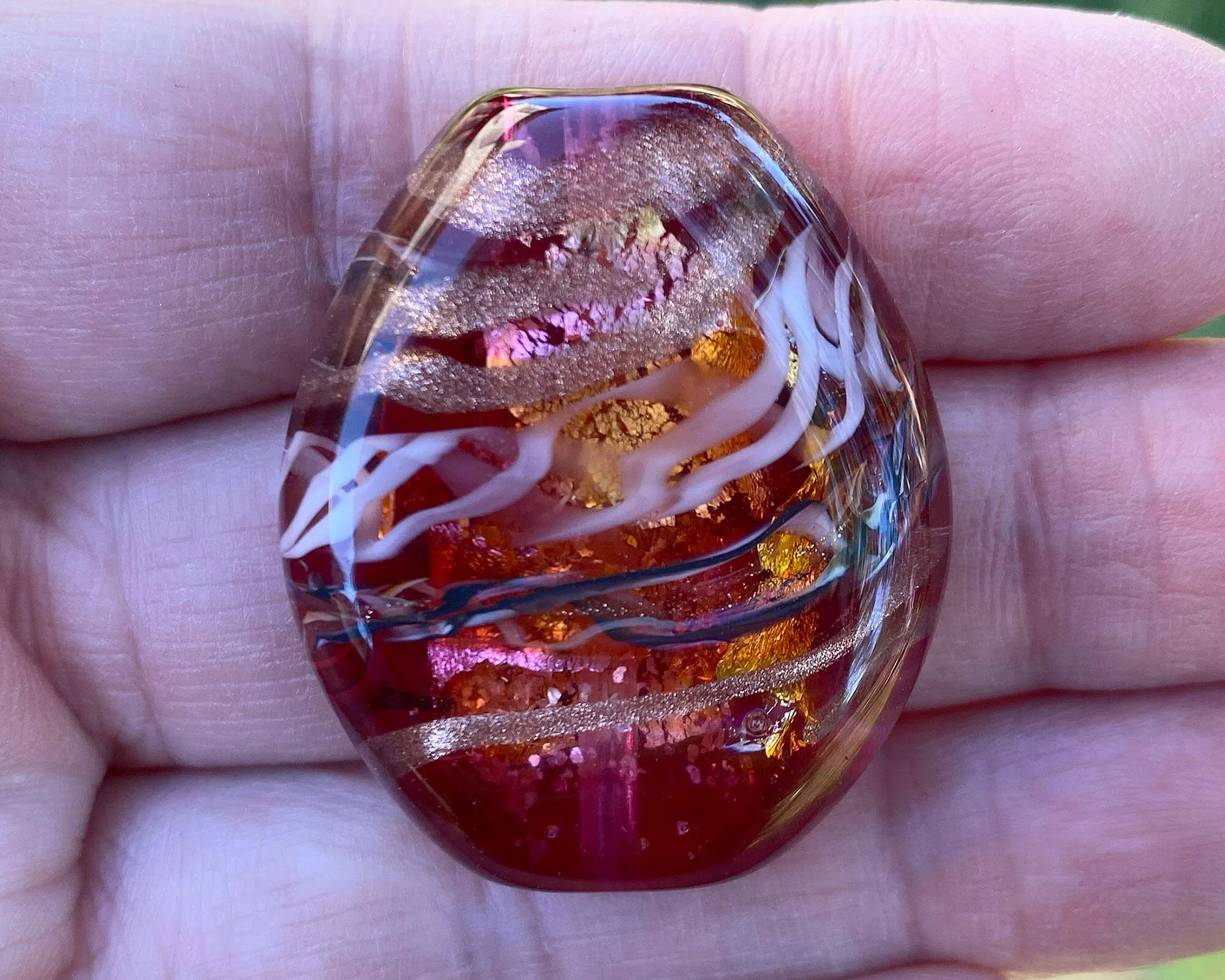 Pink Bling Lampwork Focal Bead SRA