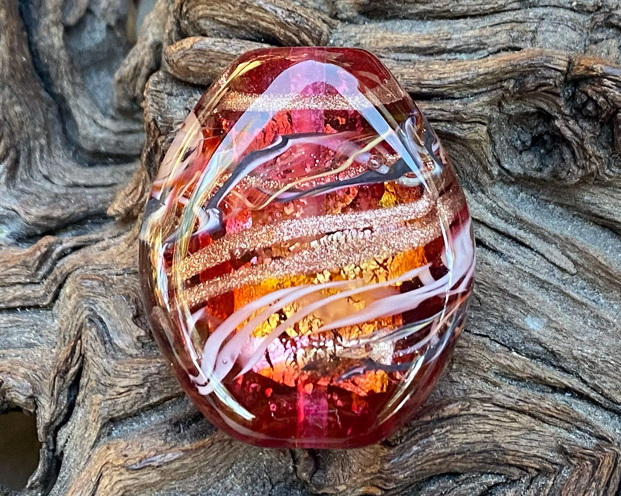 Pink Bling Lampwork Focal Bead SRA