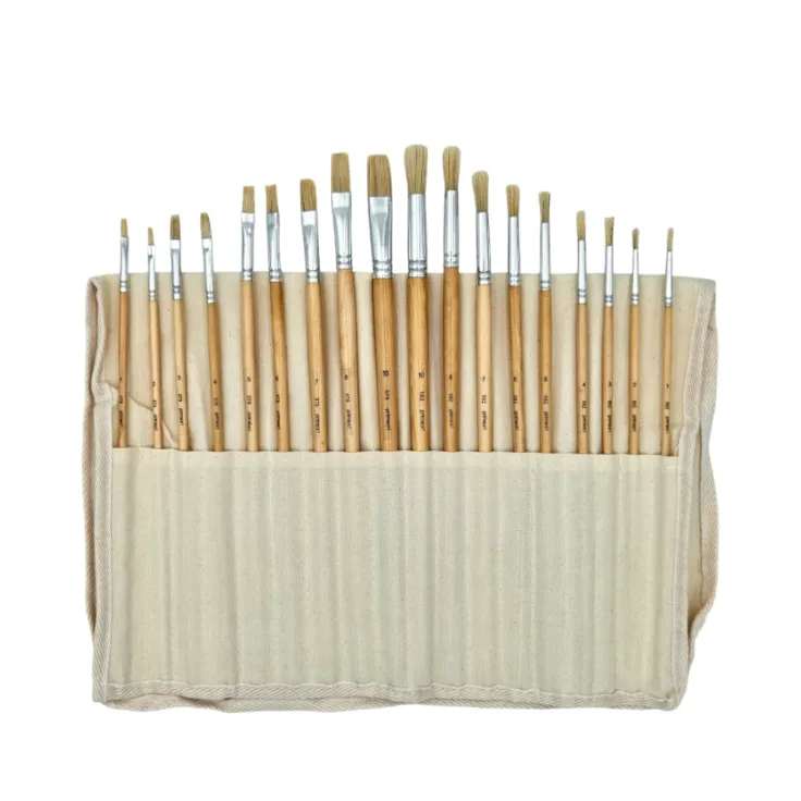 Prime Art Bristle Brush Set 18pc in Roll and Tube