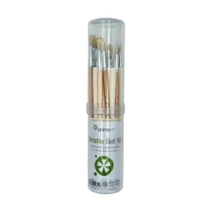 Prime Art Bristle Brush Set 18pc in Roll and Tube