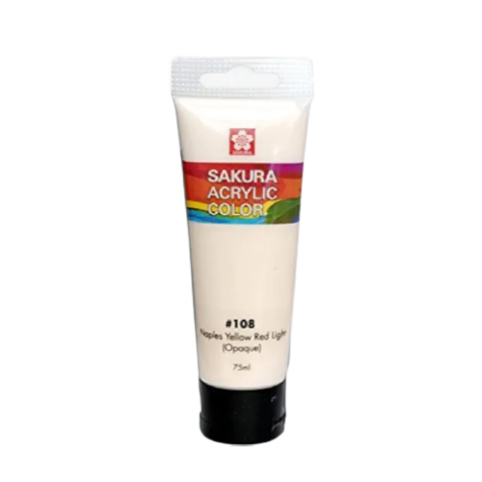 Sakura Acrylic Color Tube - Naples Yellow Red Light