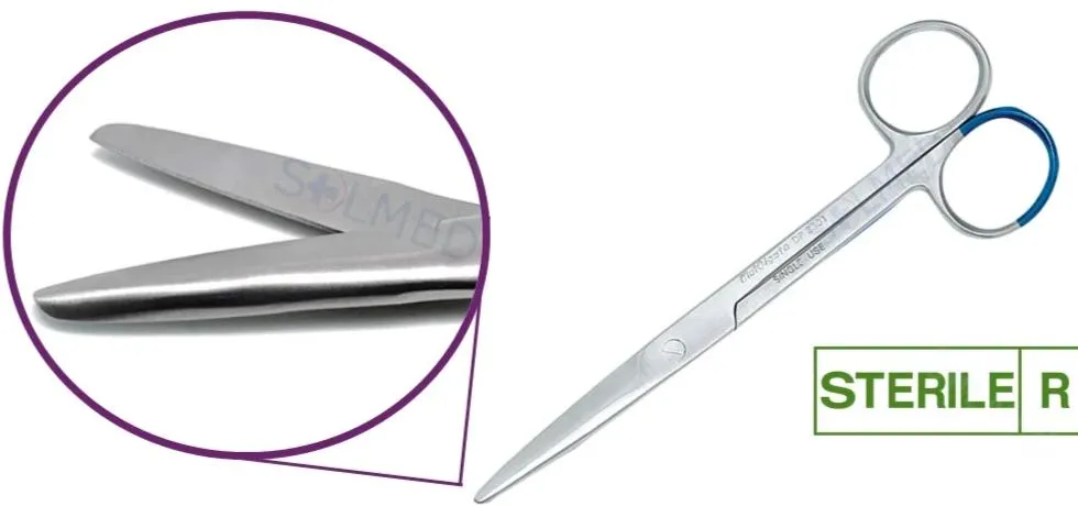 SCISSORS MAYO STERILE OPERATING 14.5CM STRAIGHT SHARP TYPE x 1