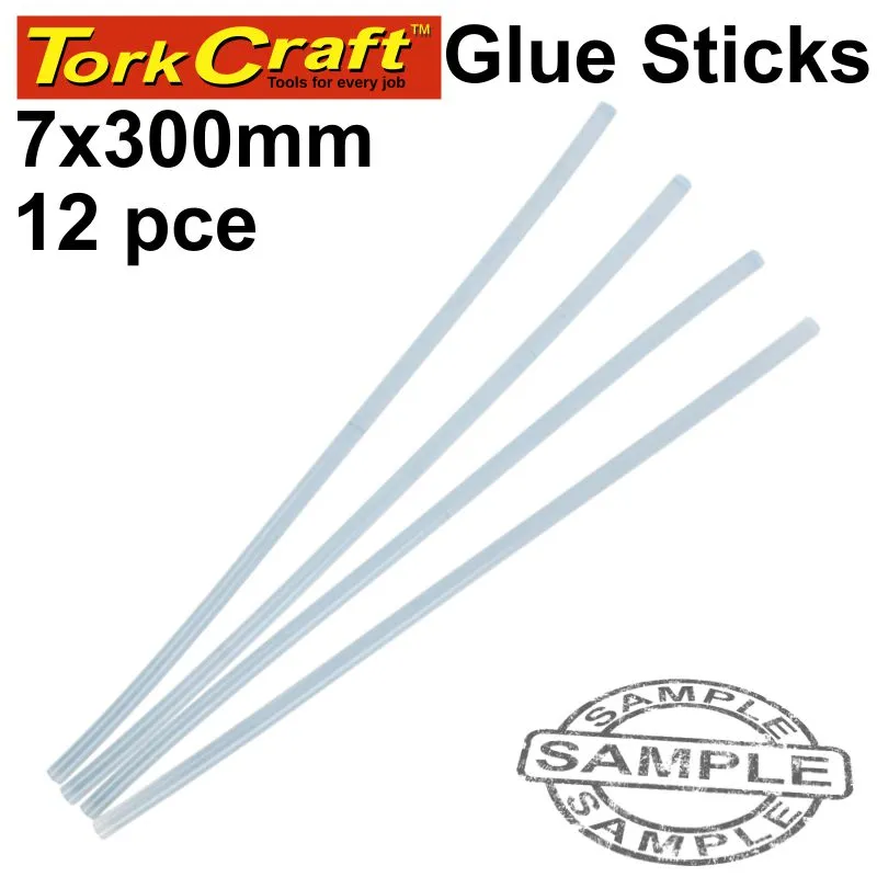 TORK CRAFT GLUE STICK 07 X 300MM 12PC HOT MELT GEN. PURPOSE EVA 18000CPS TCGS07300-01