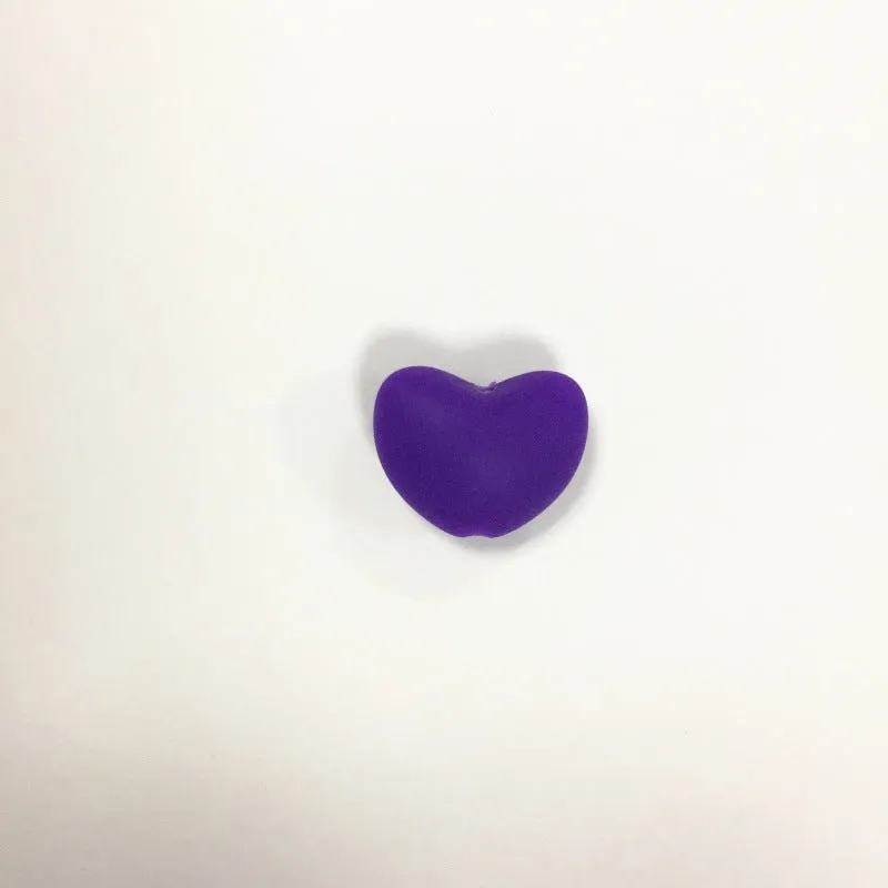 Wholesale 100PCS Love Heart Candy Silicone Beads