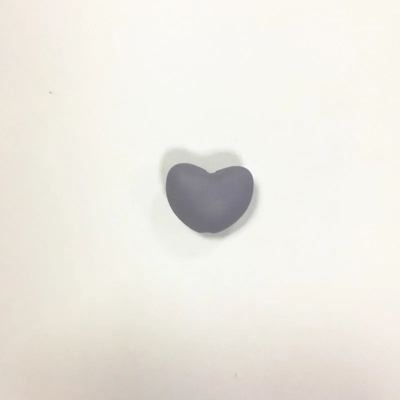 Wholesale 100PCS Love Heart Candy Silicone Beads