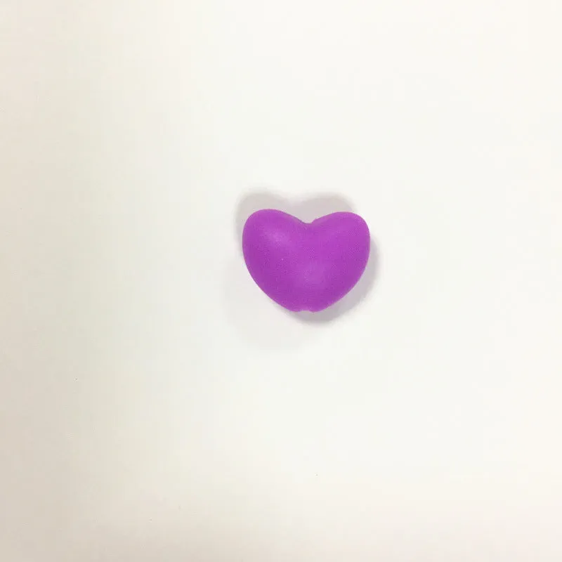 Wholesale 100PCS Love Heart Candy Silicone Beads