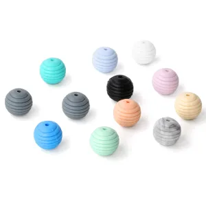 Wholesale 100PCS Ripple Silicone Beads