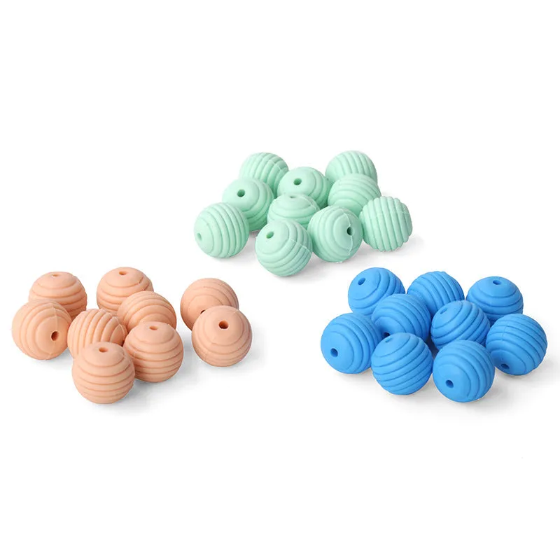 Wholesale 100PCS Ripple Silicone Beads