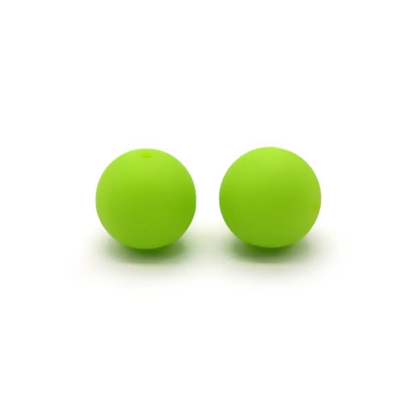 Wholesale 100pcs Silicone 15mm Candy Color Beads